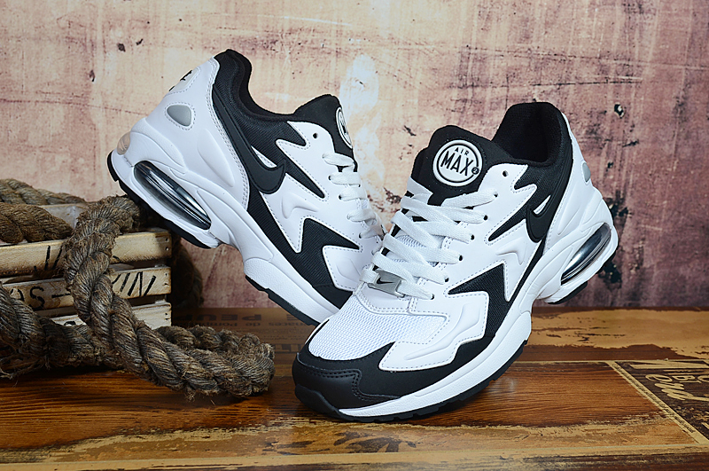 Men Air Max2 Light White Black Running Shoes